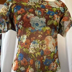 Floral Multicolor Sheer Blouse